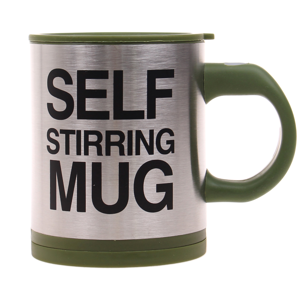Samomíchací hrnek tmavě zelený - náhľad 2