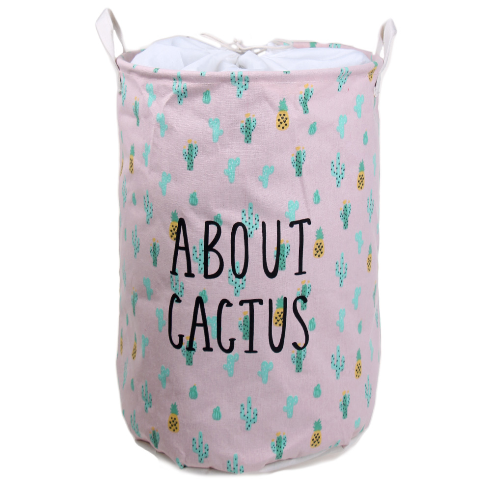 Koš na prádlo kaktus růžový - náhľad 2