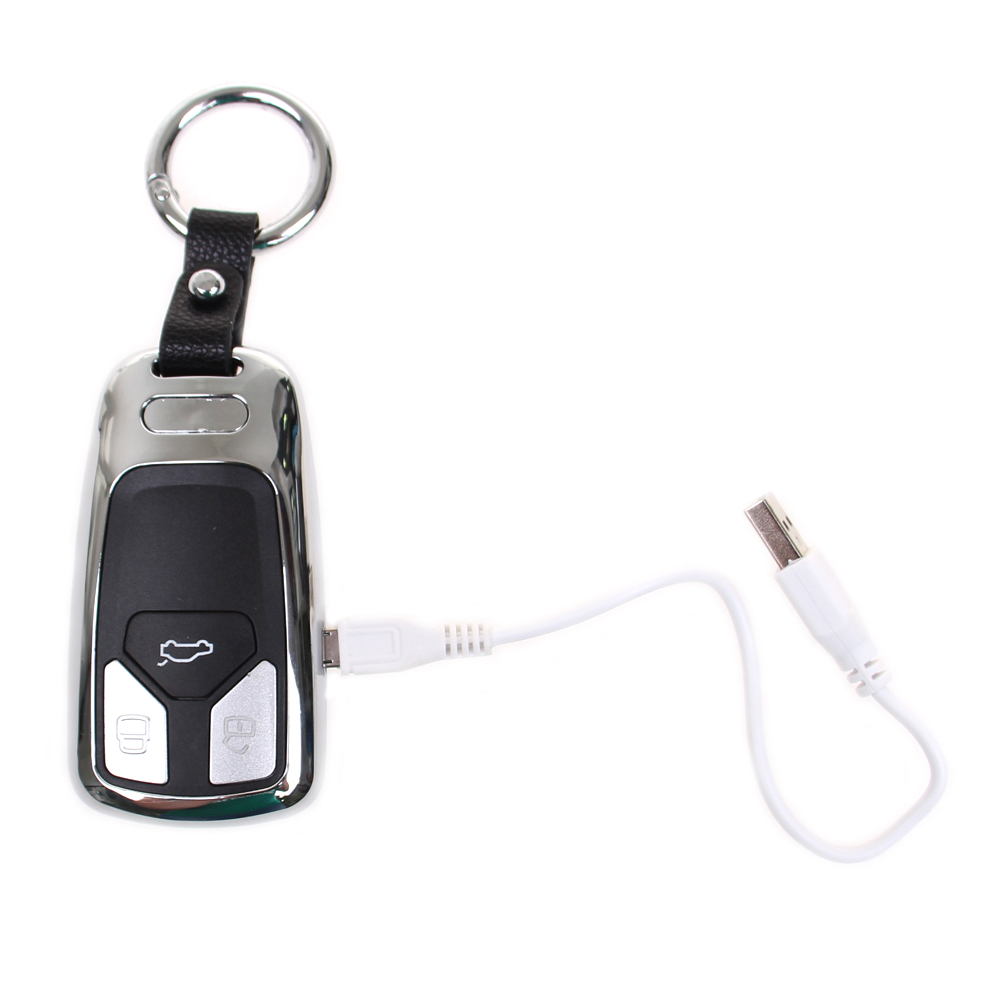 USB zapalovač klíč od auta stříbrný - náhľad 3