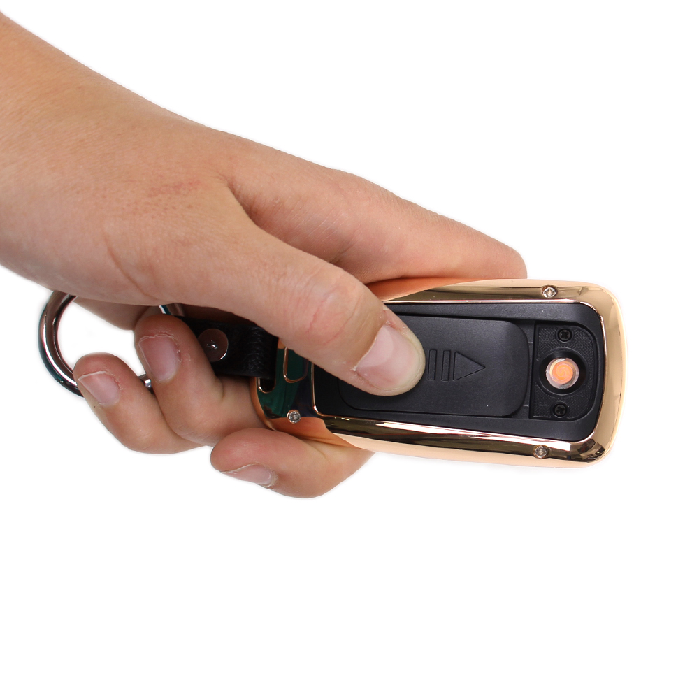 USB zapalovač klíč od auta zlatý - náhľad 2