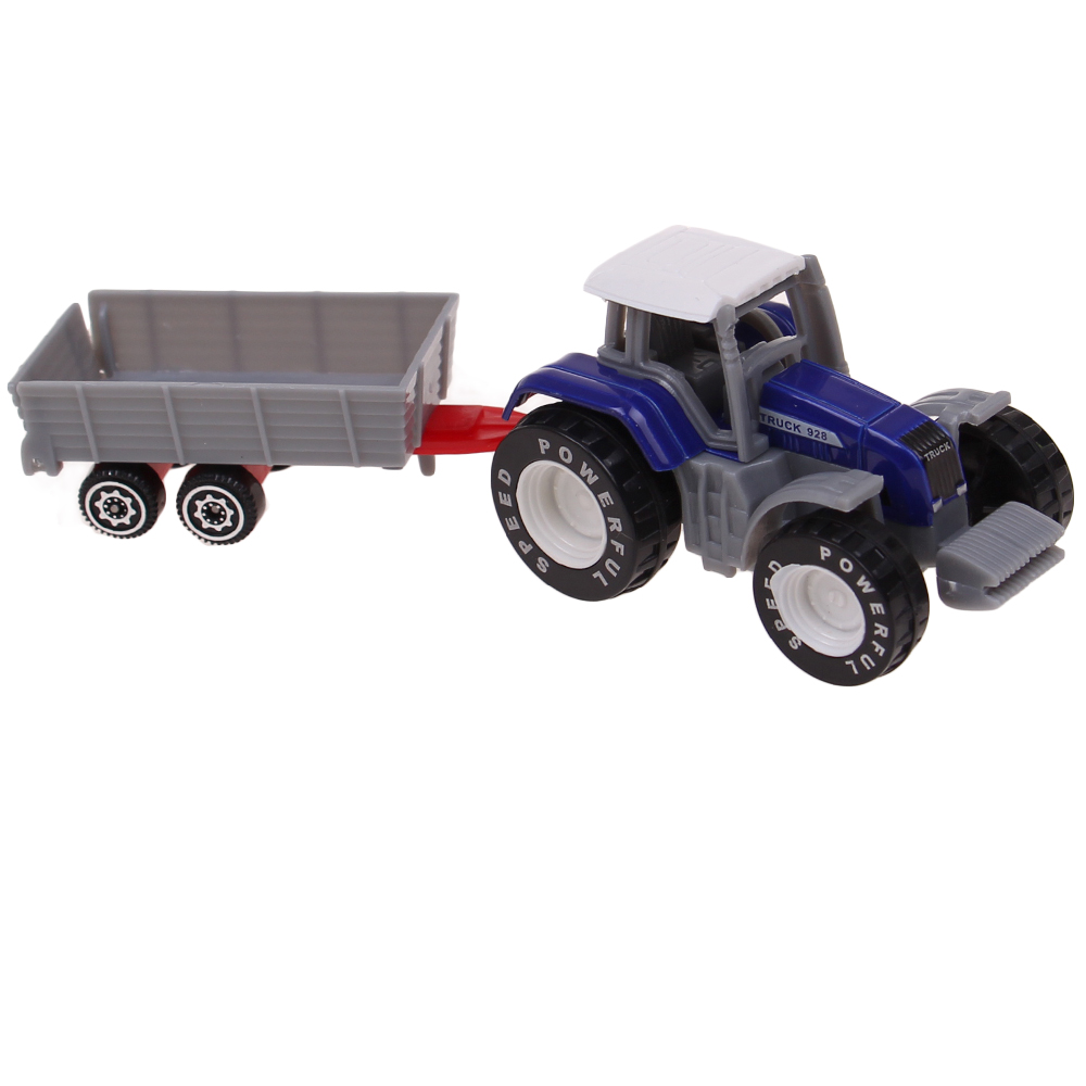 Traktor s návěsem modrý - náhľad 2