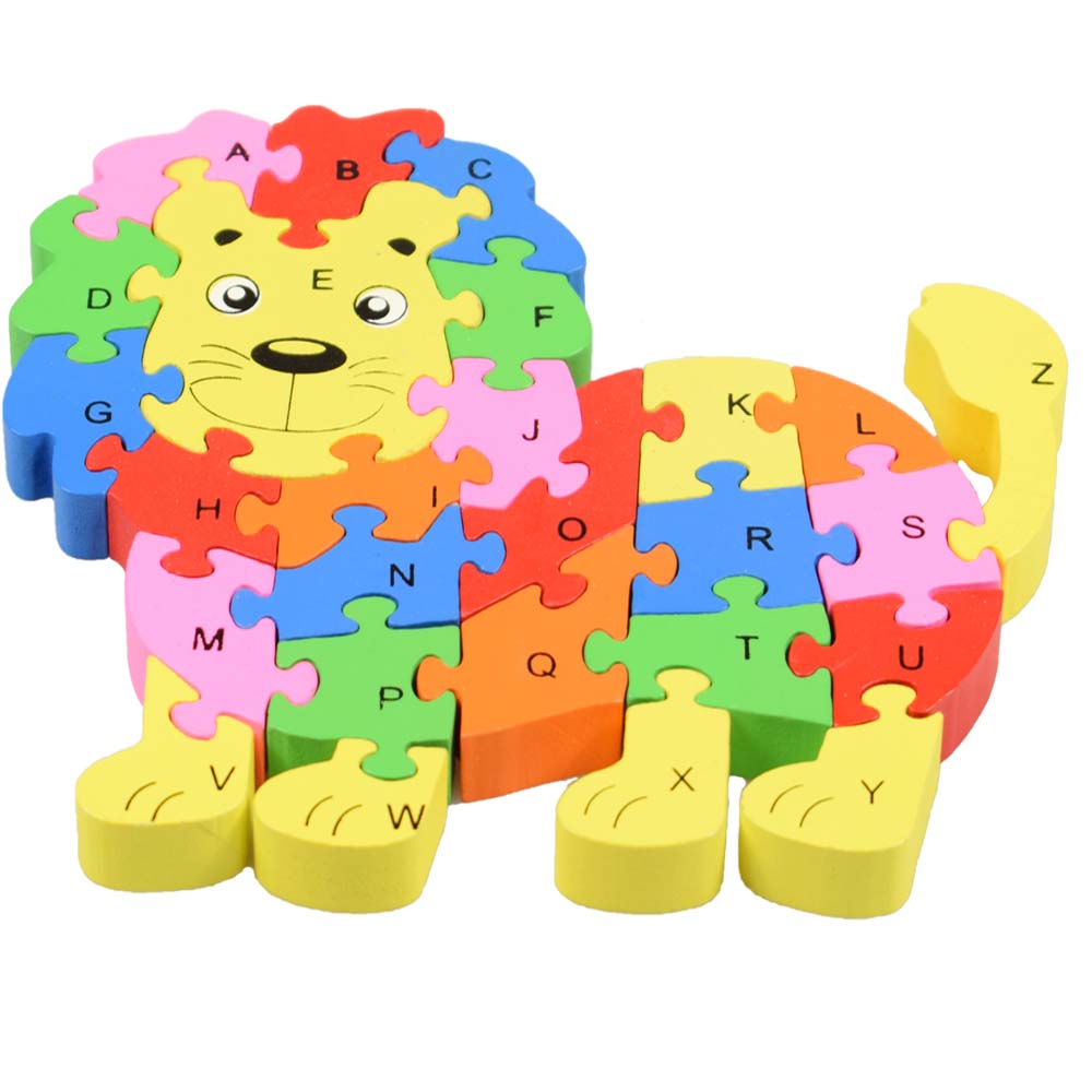 Vzdělávací dřevěné puzzle lev - náhľad 2