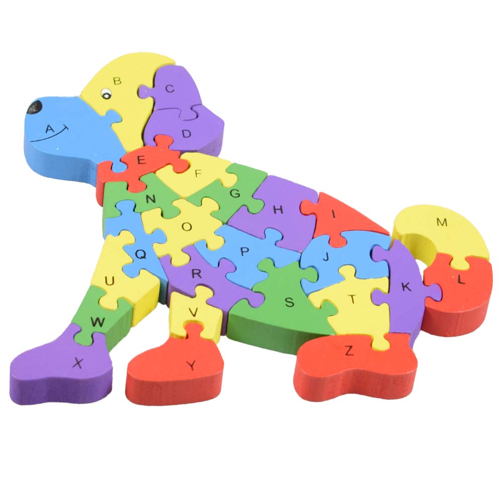 Vzdělávací dřevěné puzzle pes - náhľad 2