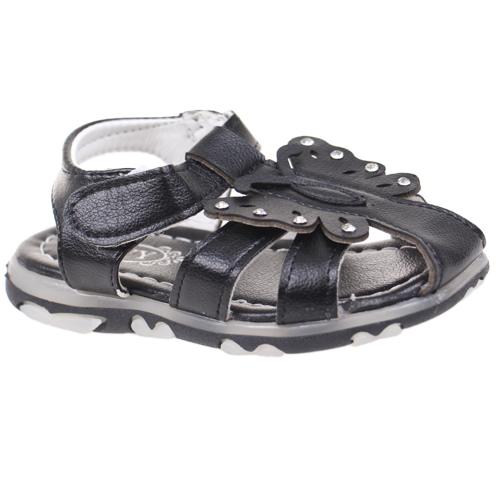 Dětské sandálky blikající černé vel.23 - náhľad 3