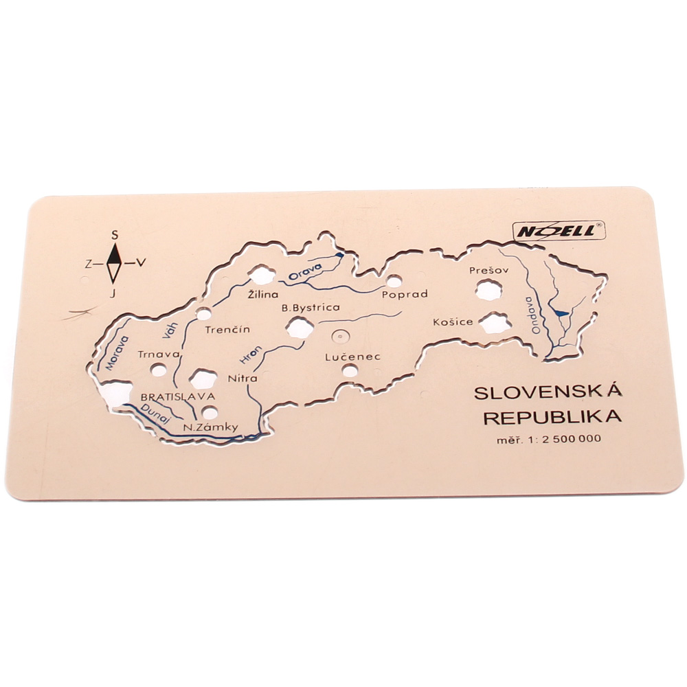 Šablona mapa Slovenské republiky - náhľad 1