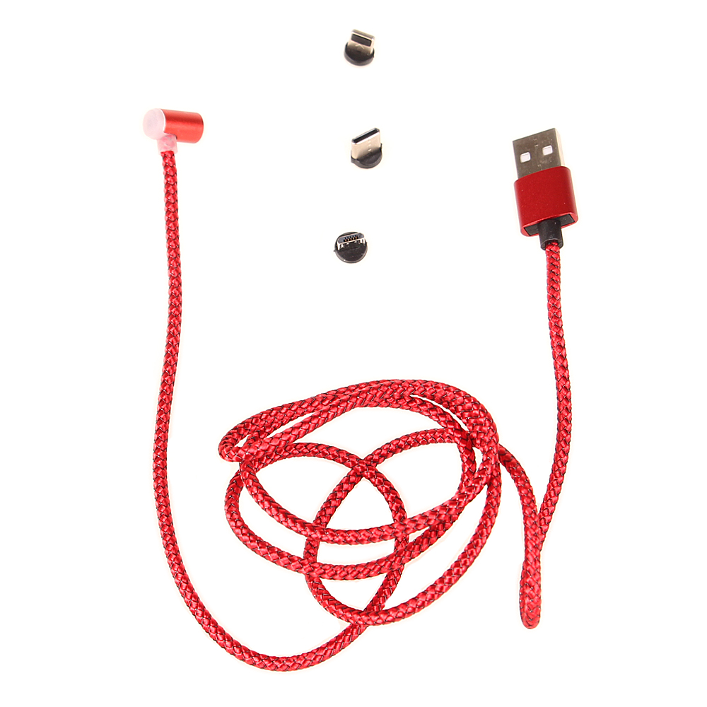 Magnetický USB kabel červený - náhľad 2