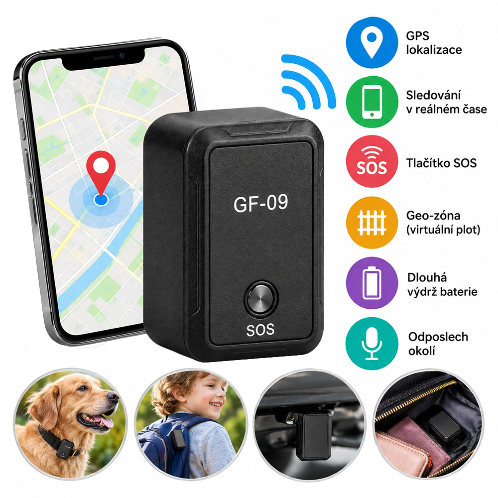 Mini GPS lokátor GF-09 - náhľad 4
