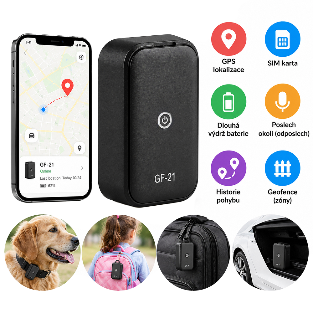 Mini GPS lokátor GF-21 - náhľad 5