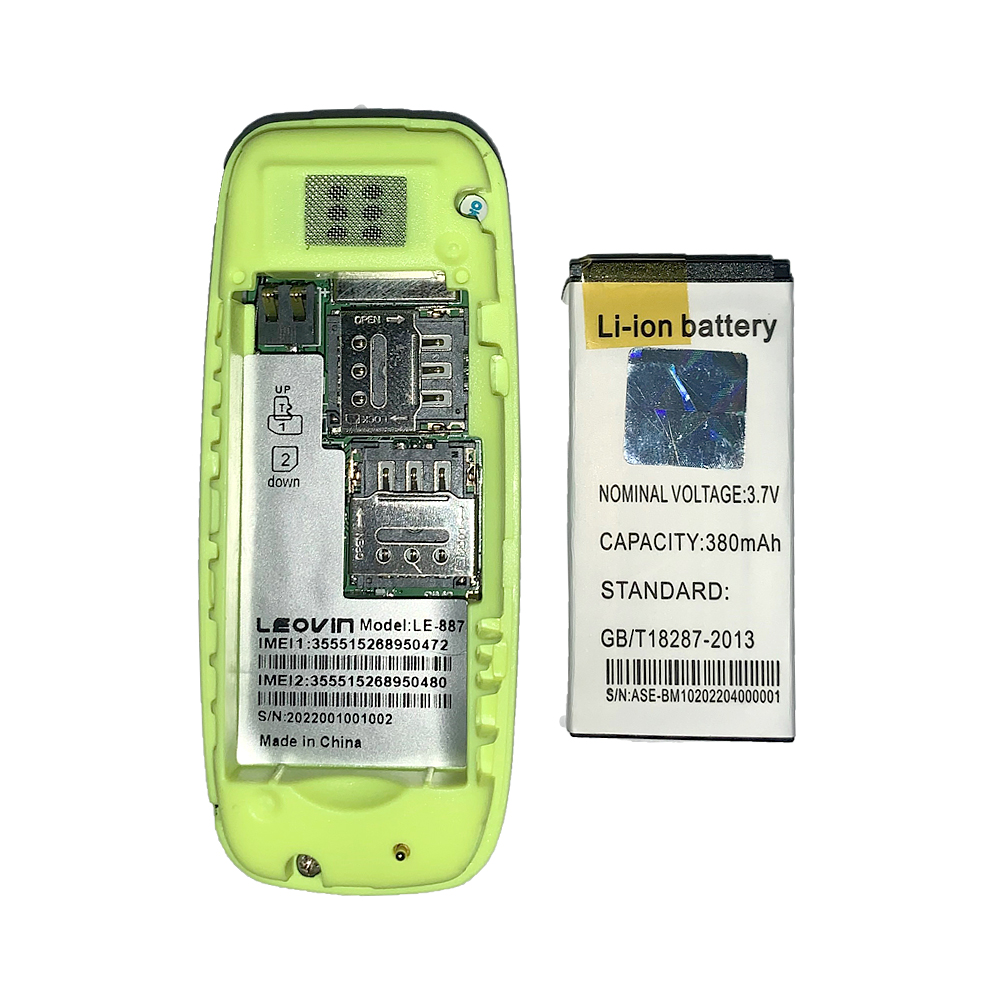 Mini telefon LE-887 bílý - náhľad 4