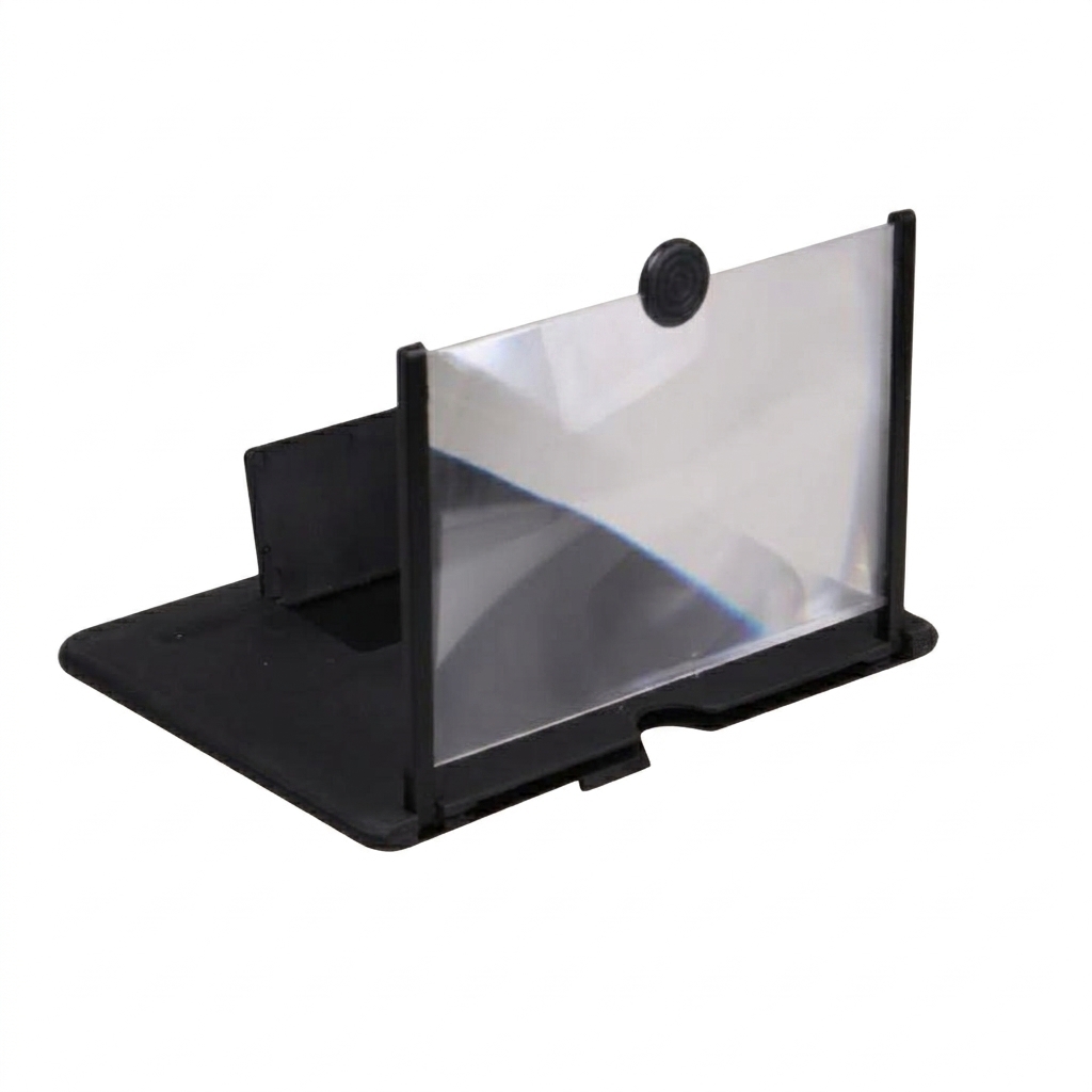 Skládací 3D stojánek na telefon s lupou - náhľad 1