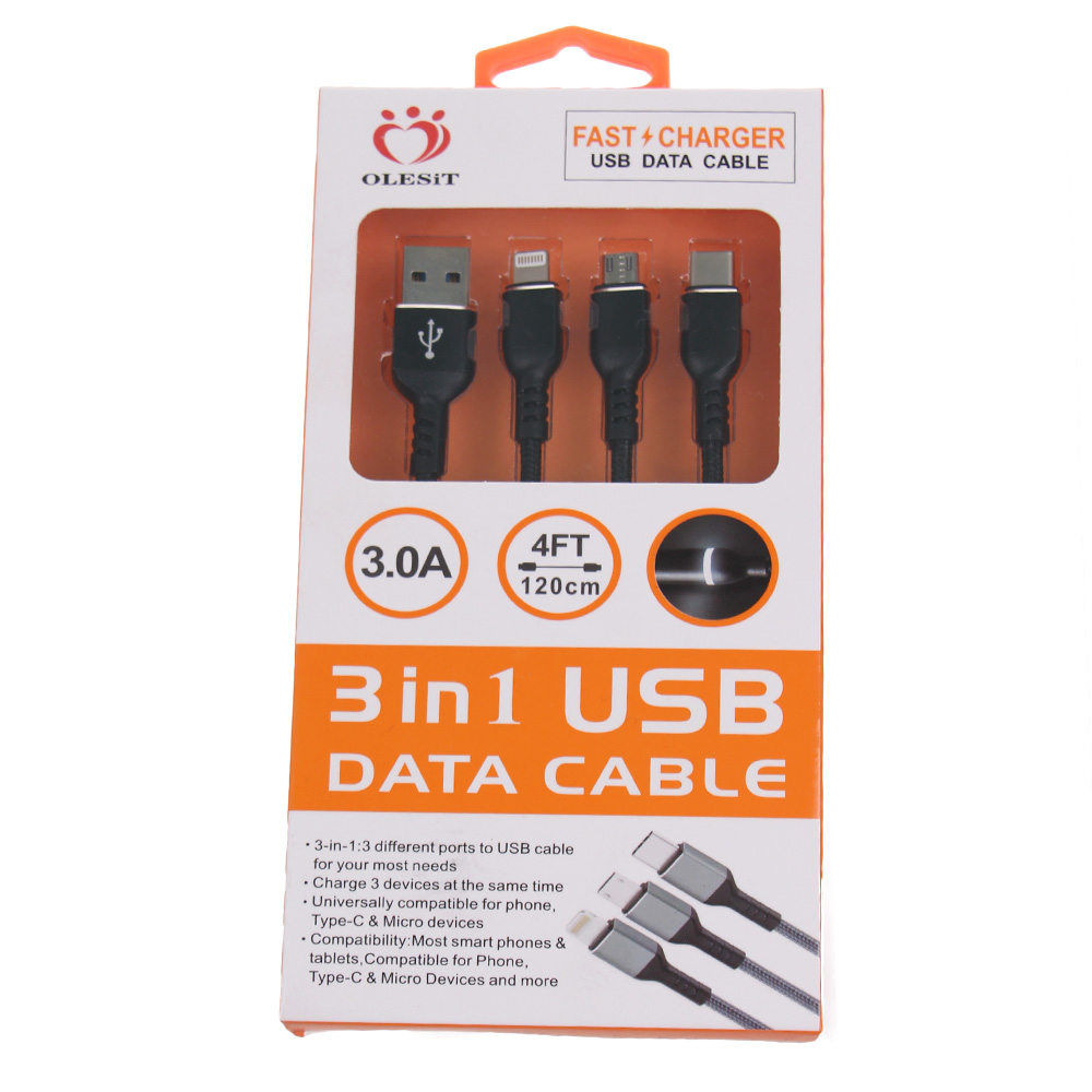 USB kabel 3 v 1 - náhľad 1