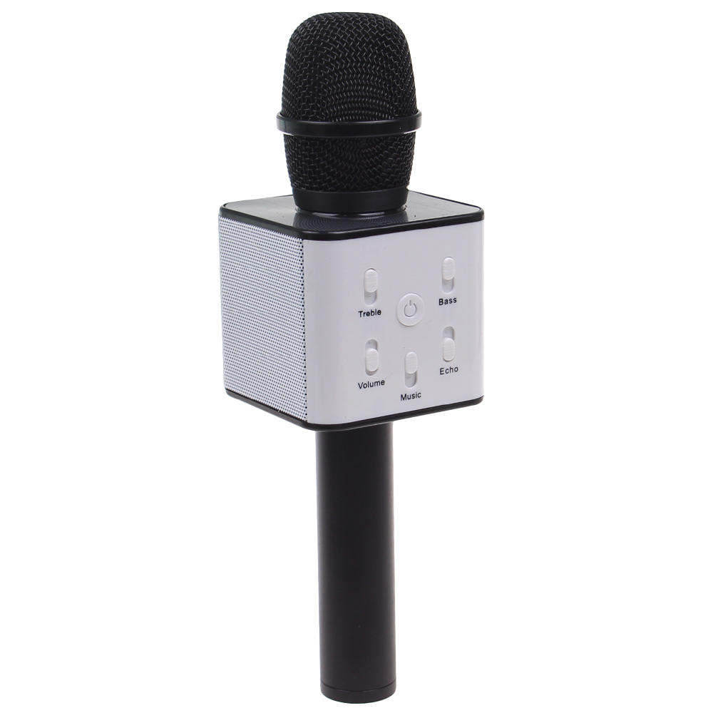 Karaoke mikrofon Q7 s pouzdrem černý - náhľad 1