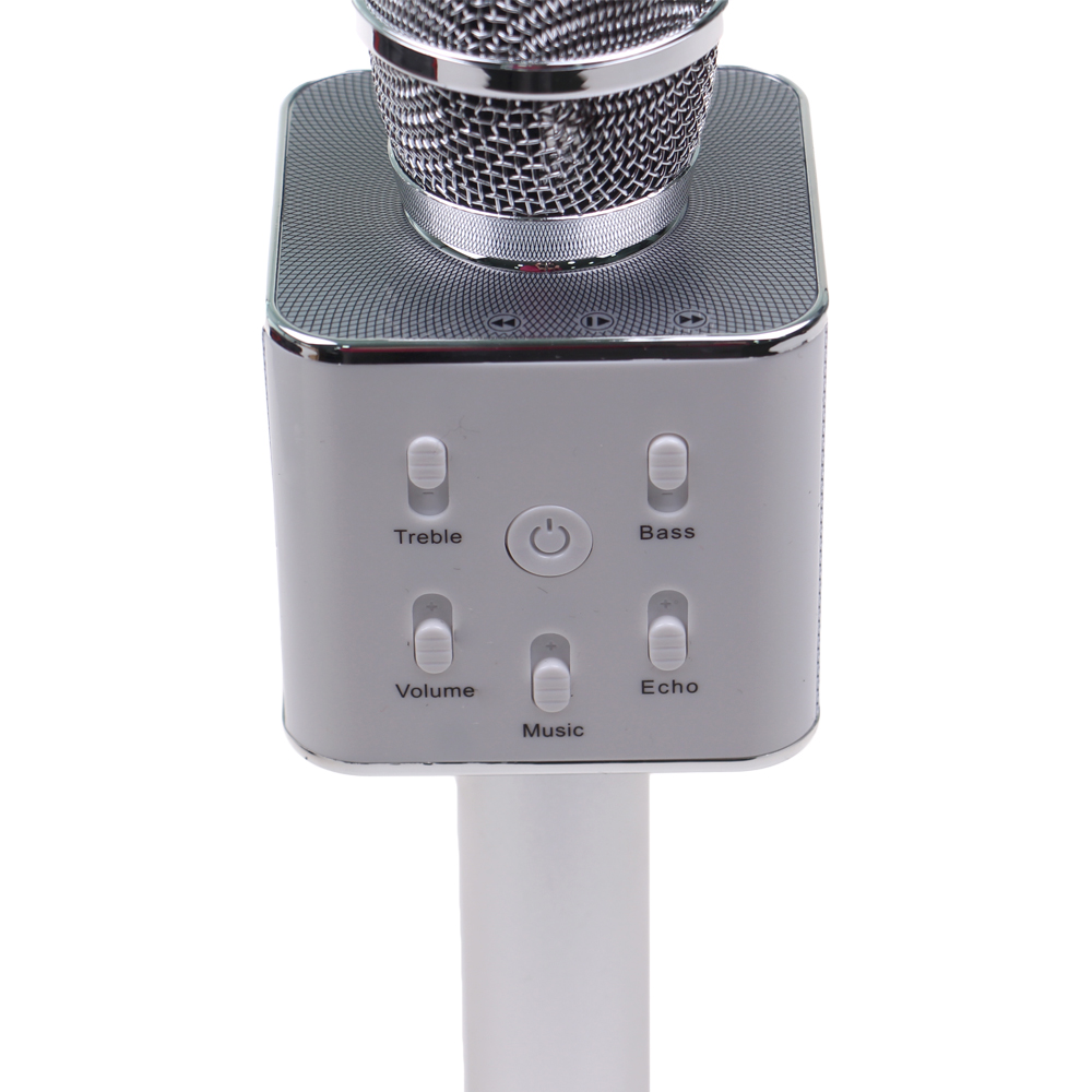 Karaoke mikrofon Q7 s pouzdrem stříbrný - náhľad 3