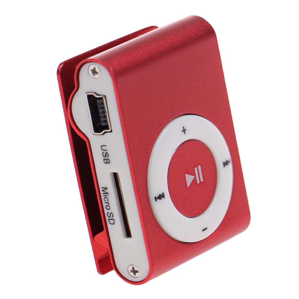 Kompaktní MP3 přehrávač červený - náhľad 3