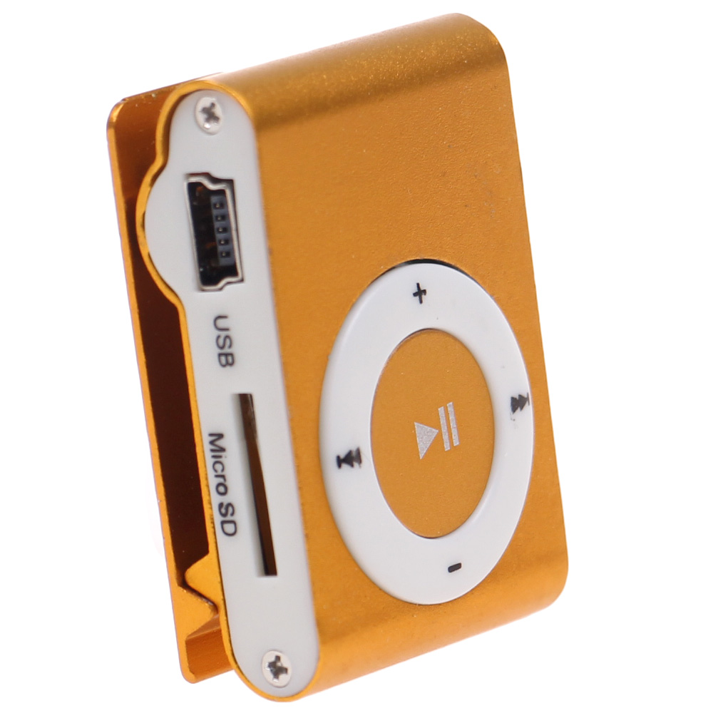 Kompaktní MP3 přehrávač oranžový - náhľad 2