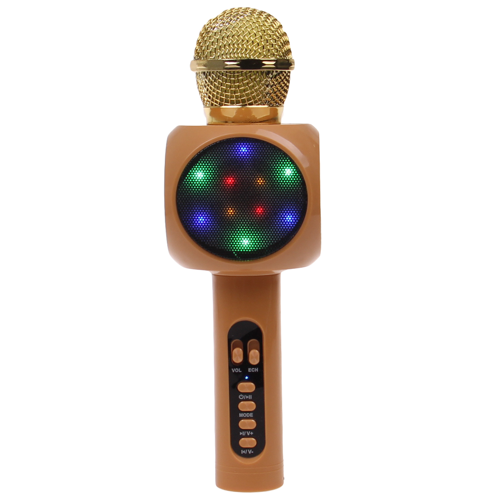 Karaoke mikrofon WS-1816 zlatý - náhľad 3