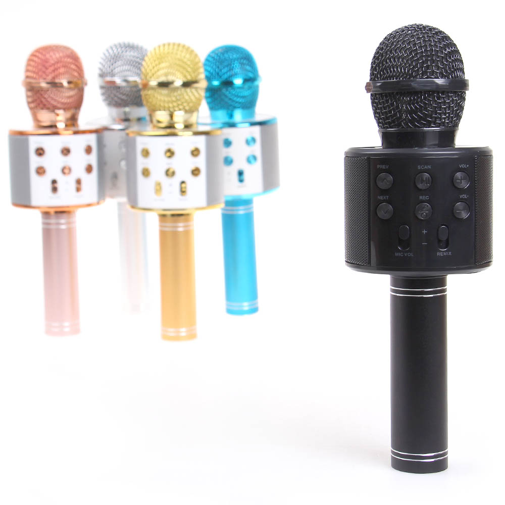 Karaoke mikrofon WS-858 černý - náhľad 3