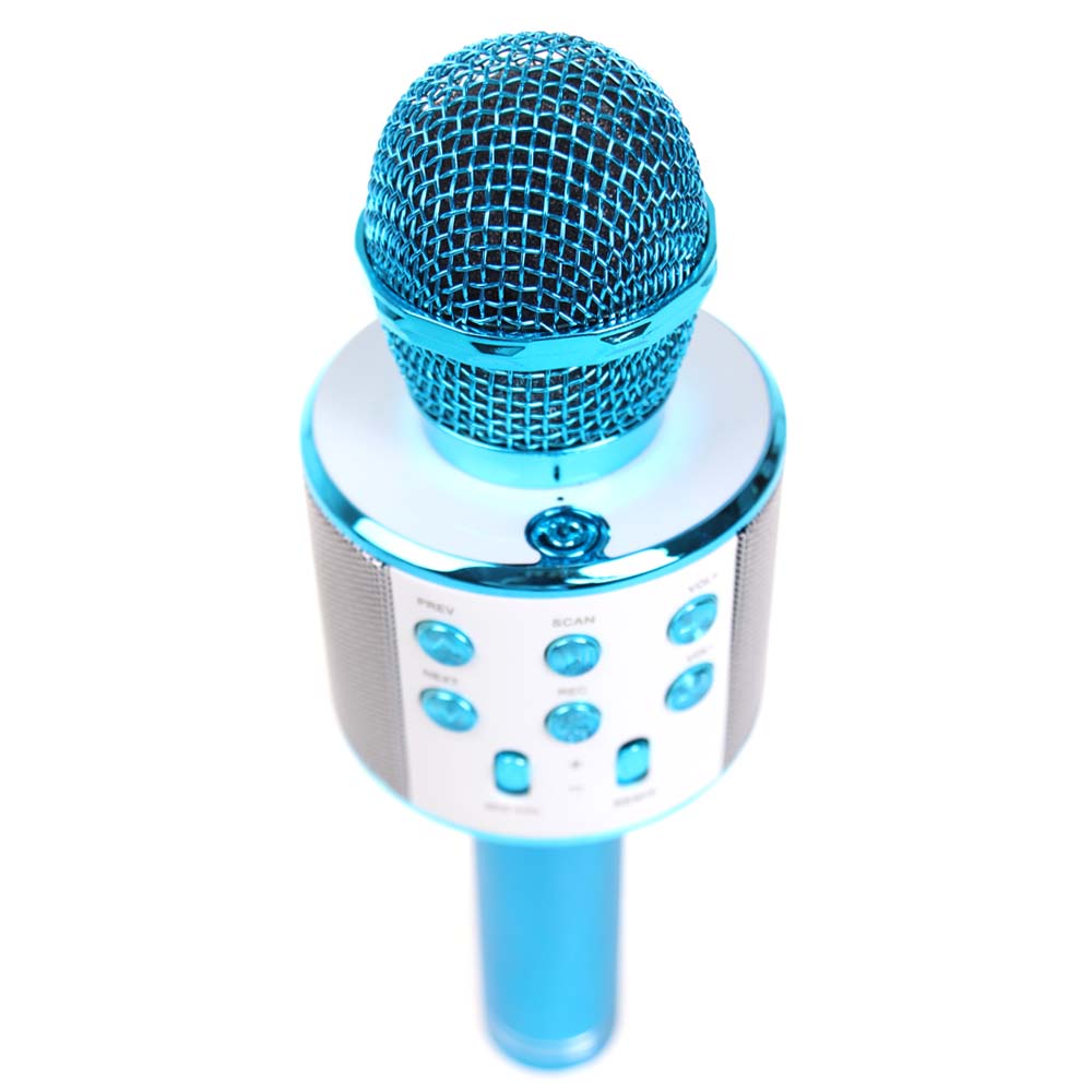Karaoke mikrofon WS-858 modrý - náhľad 2