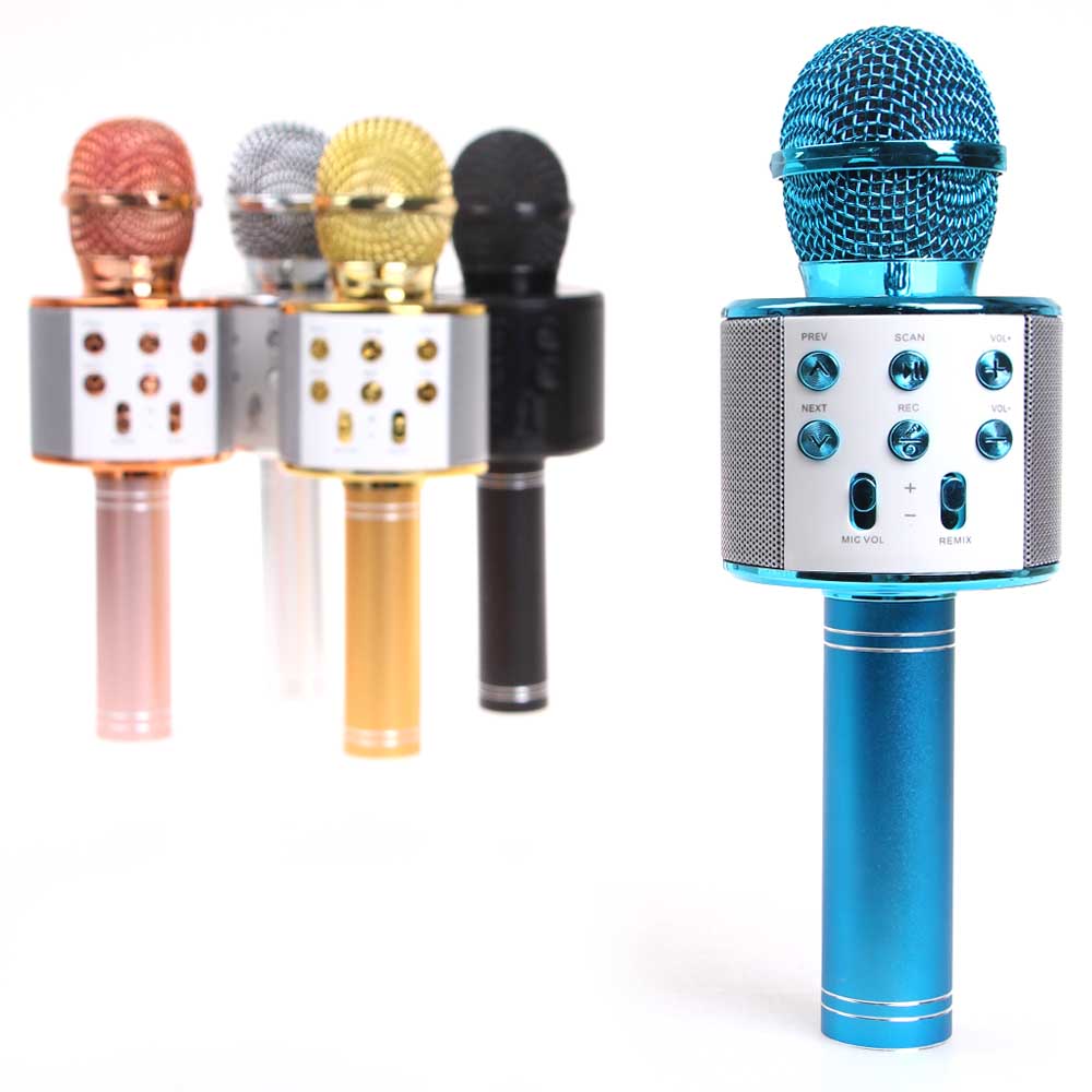 Karaoke mikrofon WS-858 modrý - náhľad 5