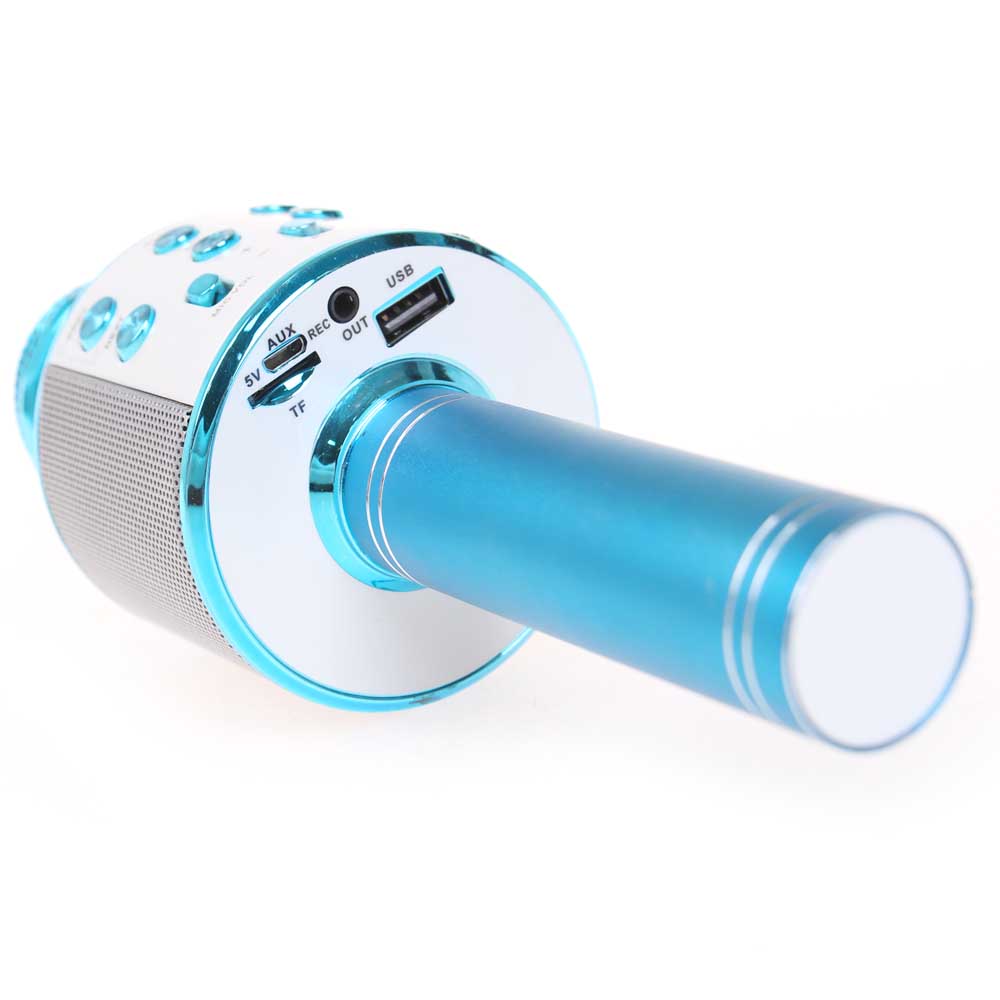Karaoke mikrofon WS-858 modrý - náhľad 3