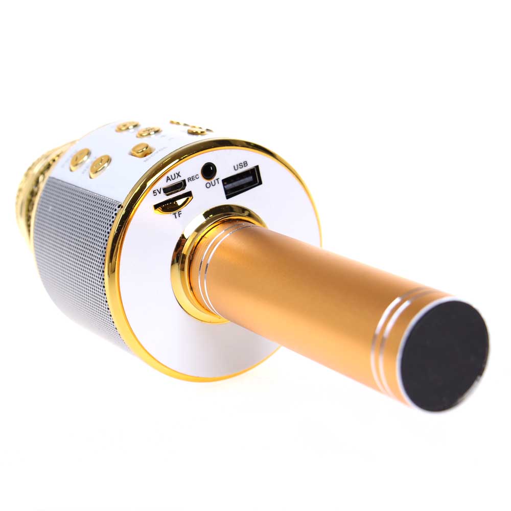 Karaoke mikrofon WS-858 zlatý - náhľad 2