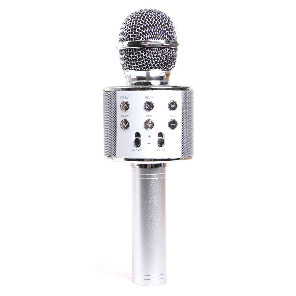 Karaoke mikrofon WS-858 stříbrný - náhľad 2