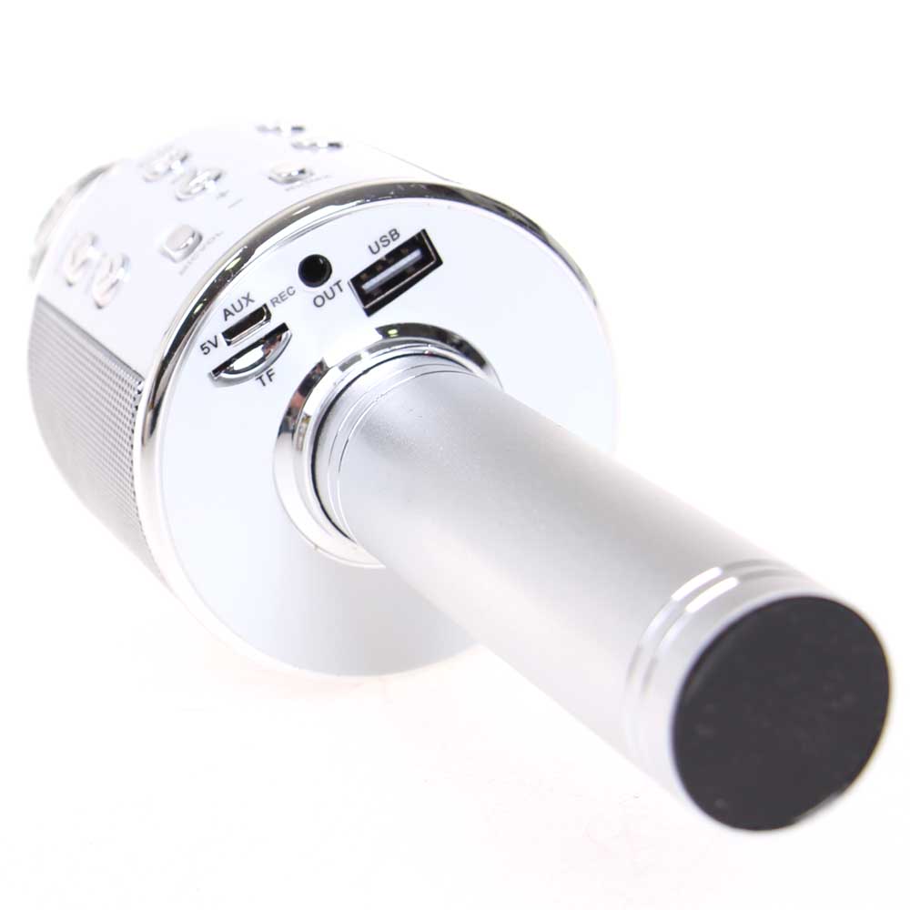Karaoke mikrofon WS-858 stříbrný - náhľad 4