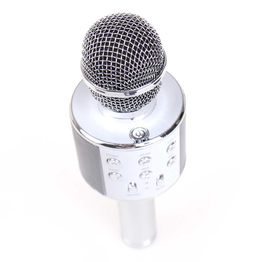 Karaoke mikrofon WS-858 stříbrný - náhľad 6
