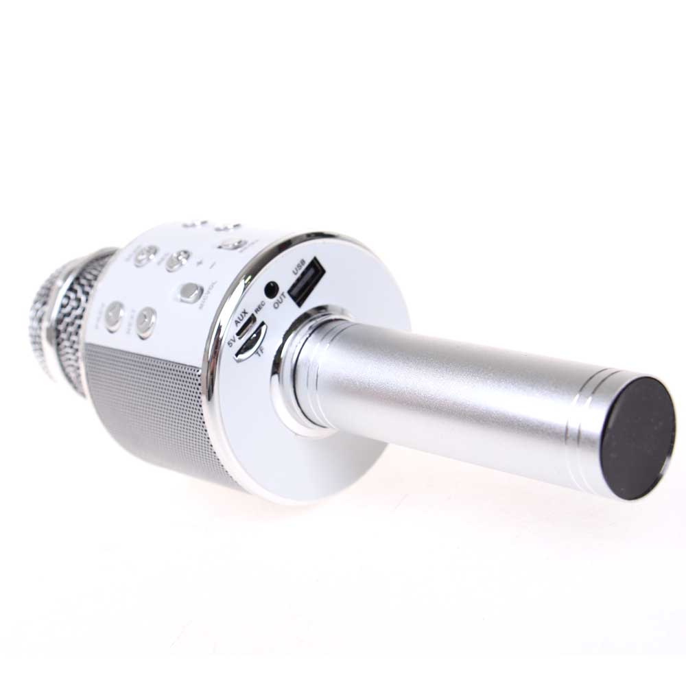 Karaoke mikrofon WS-858 stříbrný - náhľad 5