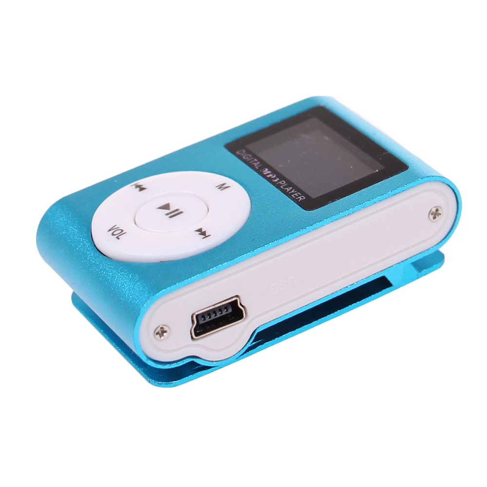 Mini MP3 přehrávač s displejem modrý - náhľad 2
