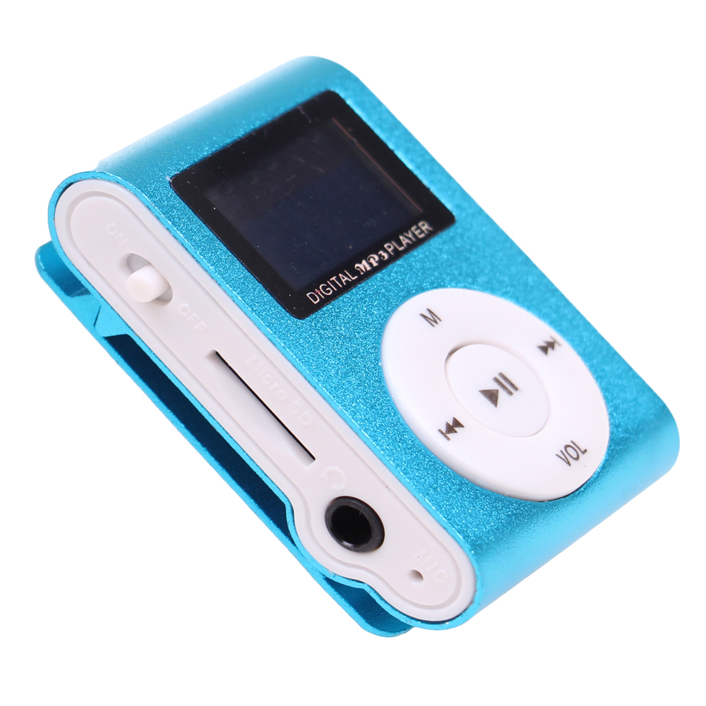 Mini MP3 přehrávač s displejem modrý - náhľad 3