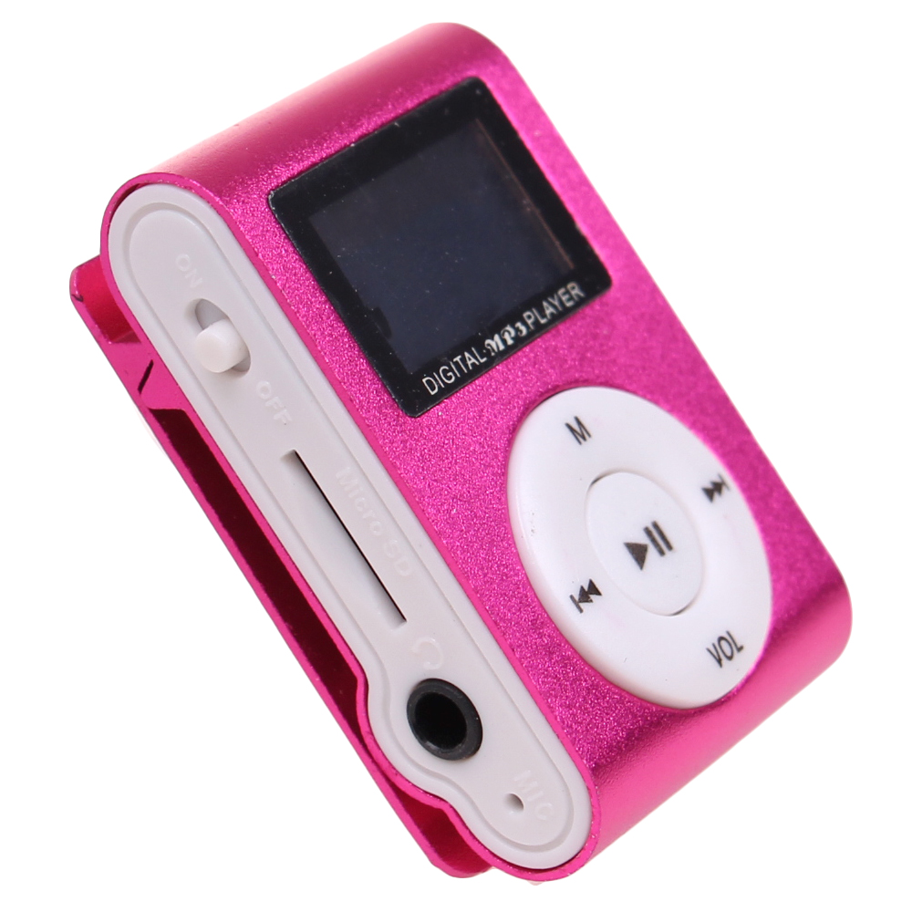 Mini MP3 přehrávač s displejem růžový - náhľad 3