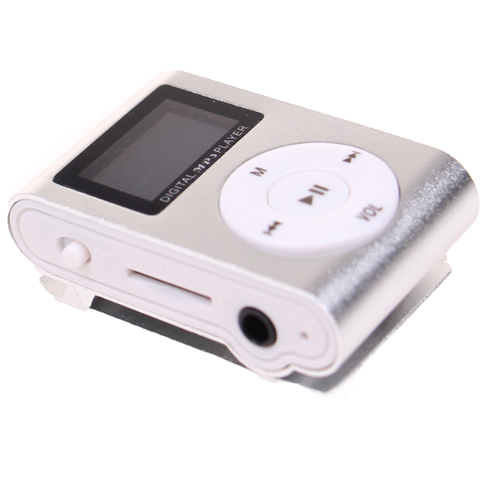 Mini MP3 přehrávač s displejem stříbrný - náhľad 3