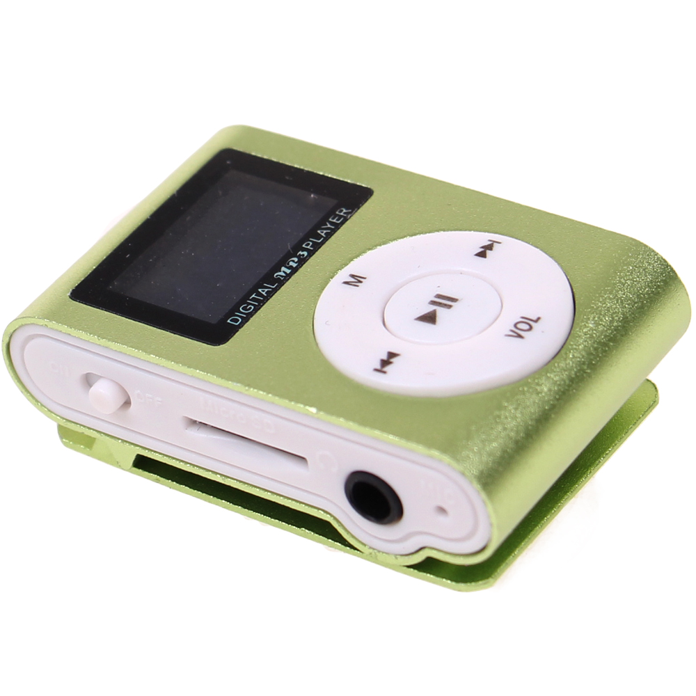 Mini MP3 přehrávač s displejem zelený - náhľad 3