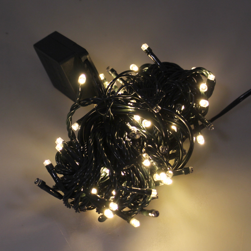 Vánoční LED světelný řetěz V8F50 žlutý - náhľad 3