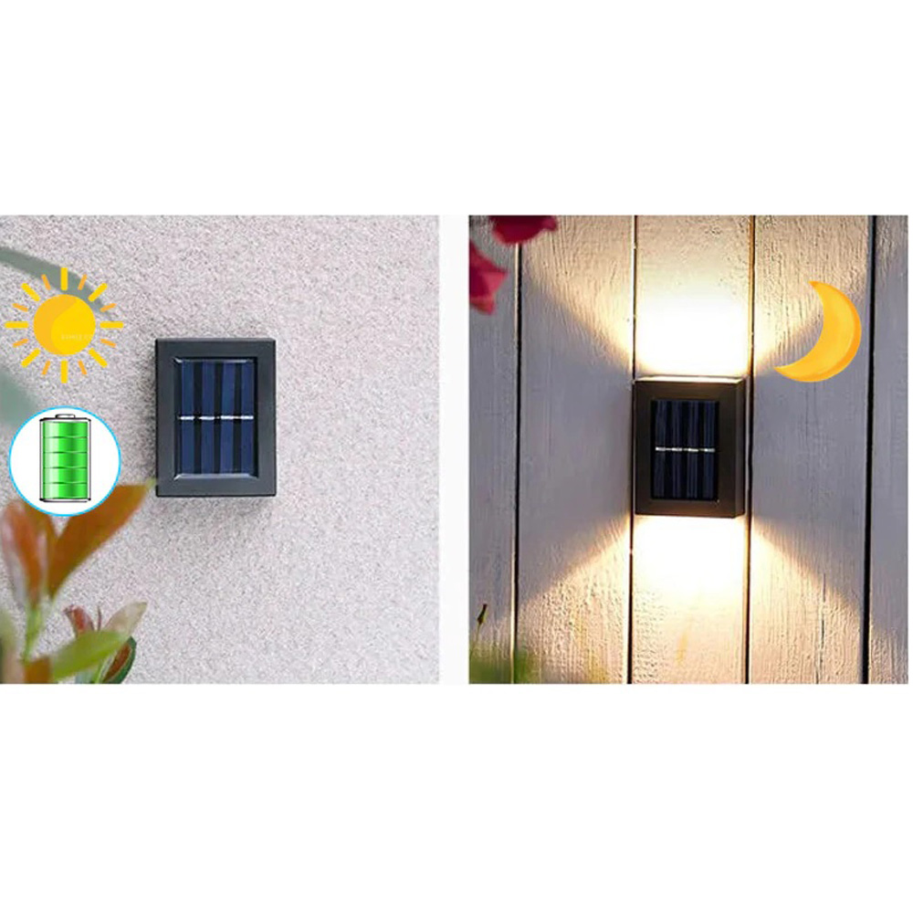 Solární LED osvětlení na zeď 2ks - náhľad 2