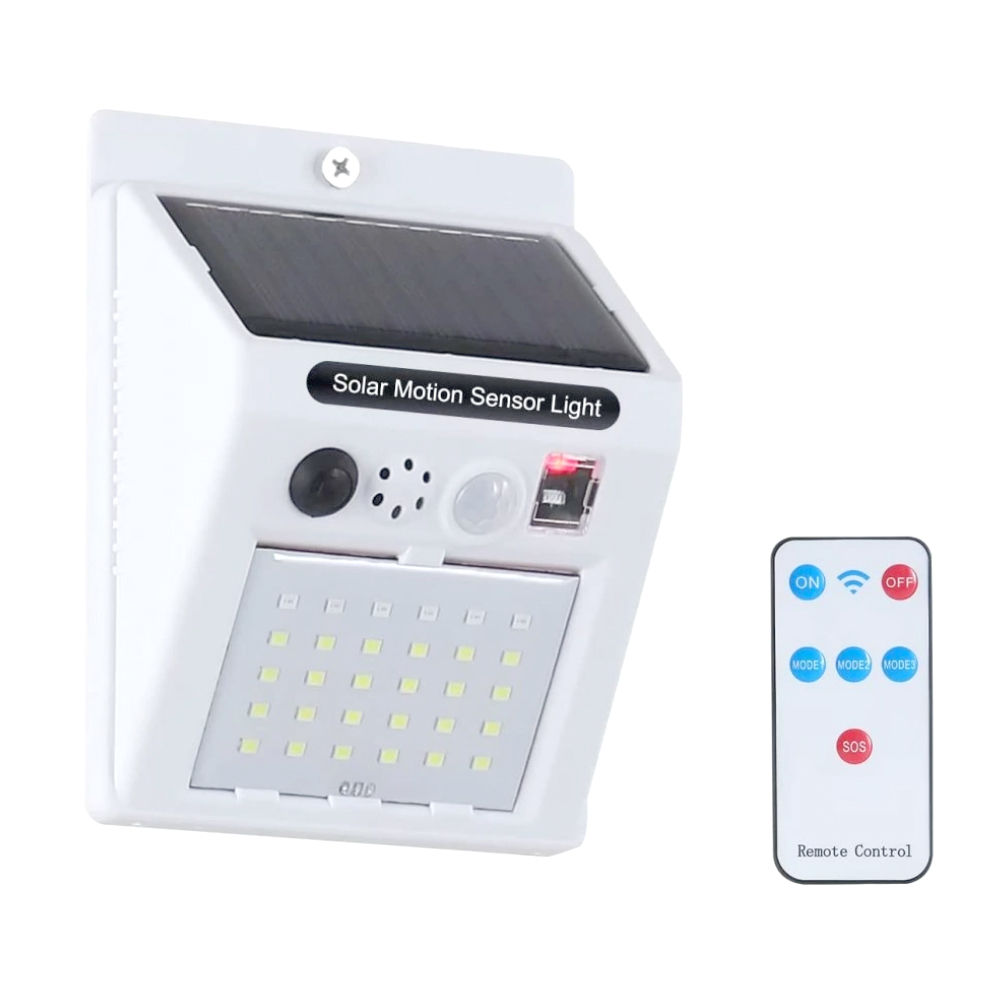 Solární LED světlo s detekcí pohybu a alarmem - náhľad 2