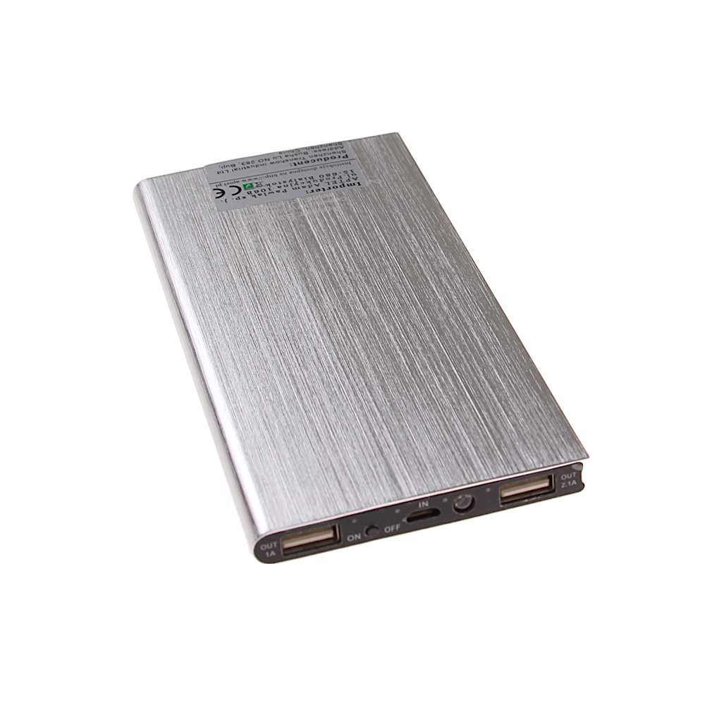 Powerbanka 20 000 mAh stříbrná - náhľad 1