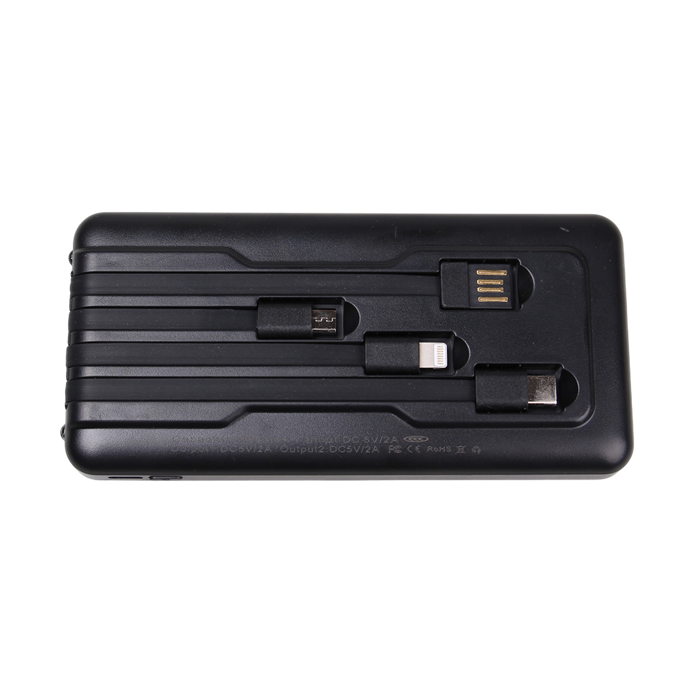 Powerbanka se svítilnou 4v1 20 000 mAh černá - náhľad 2