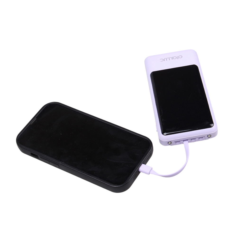 Powerbanka se svítilnou 4v1 20 000 mAh fialová - náhľad 4