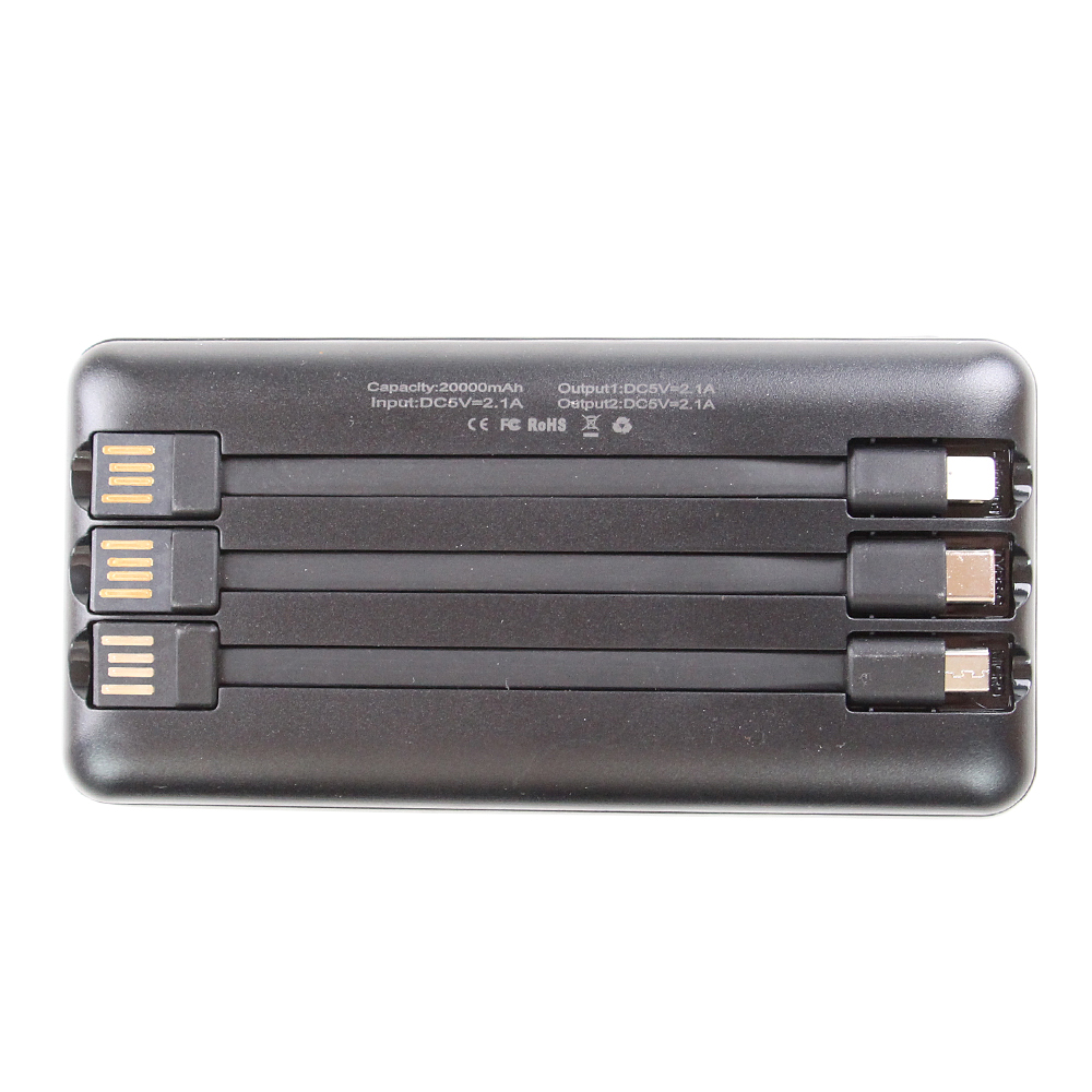 Rychlonabíjecí powerbanka 20000mAh černá - náhľad 3