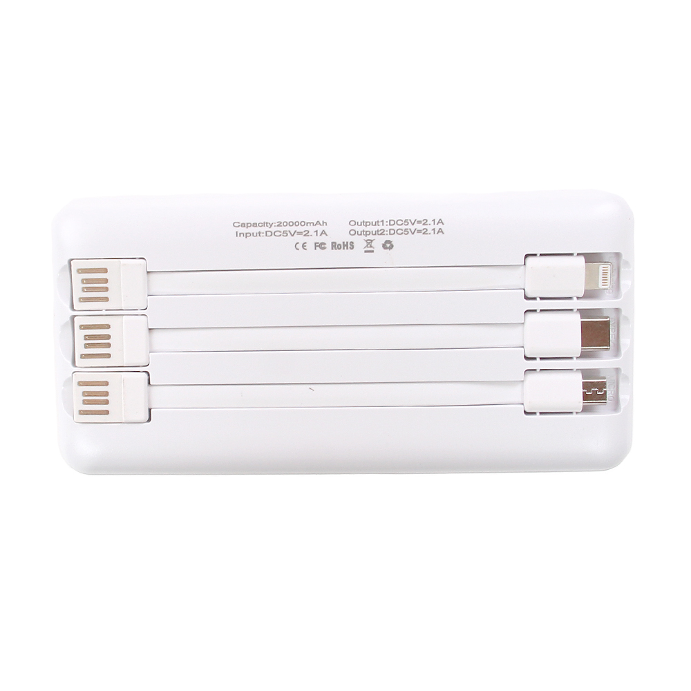 Rychlonabíjecí powerbanka 20000mAh bílá - náhľad 3