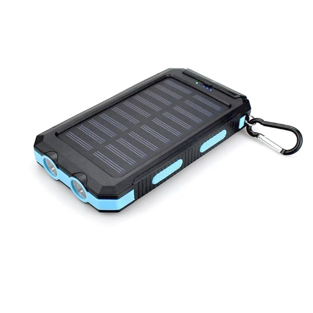 Solární powerbanka 20 000mAh černo-modrá - náhľad 3