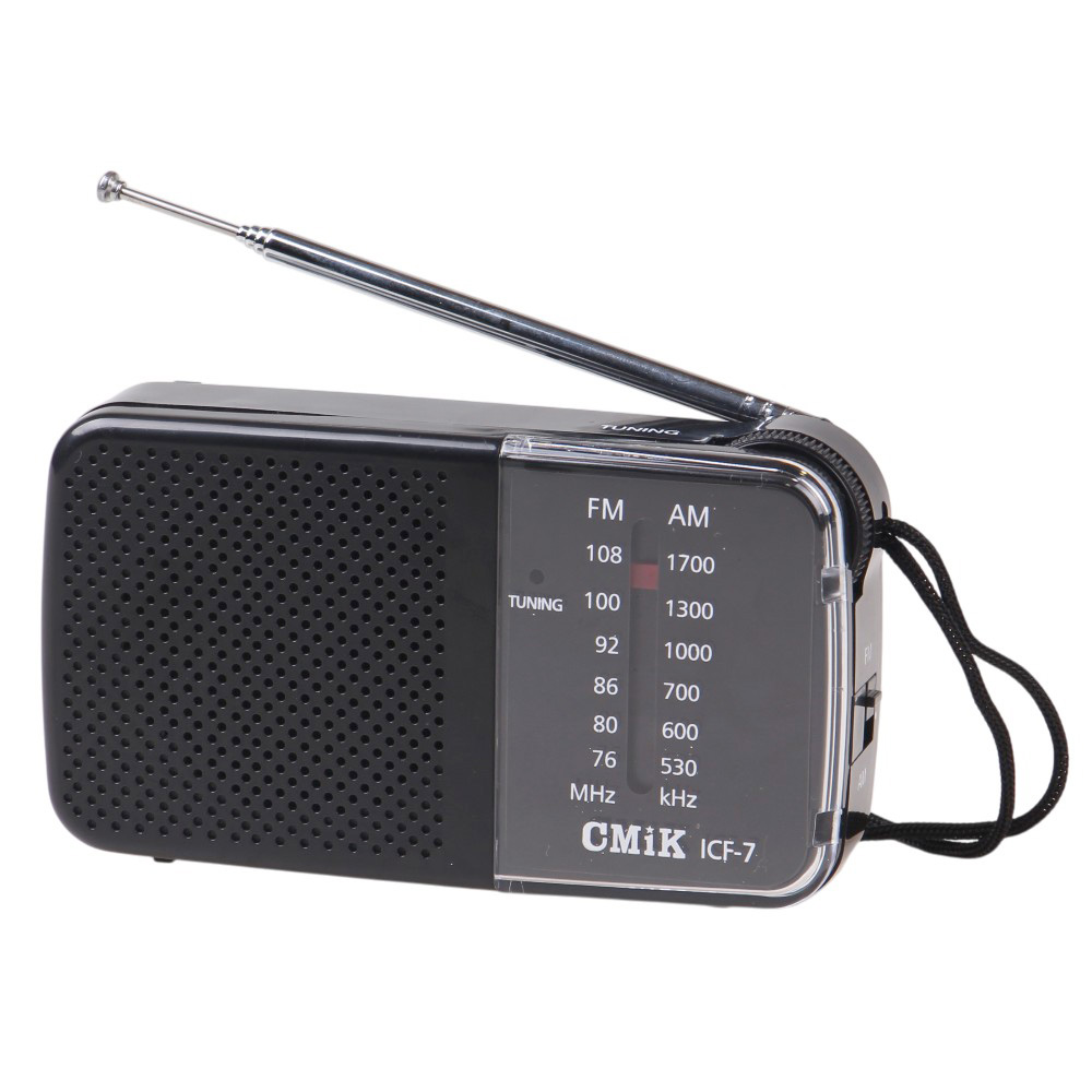 2pásmové kapesní rádio ICF-7 černé - náhľad 1