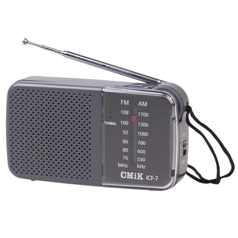 2pásmové kapesní rádio ICF-7 šedé  - náhľad 1