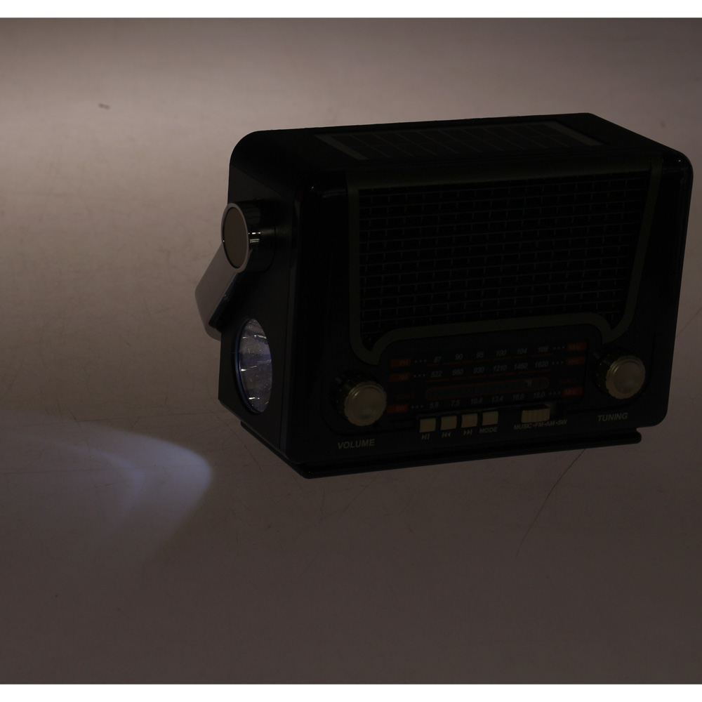 3pásmové solární rádio M-527BT šedé - náhľad 5