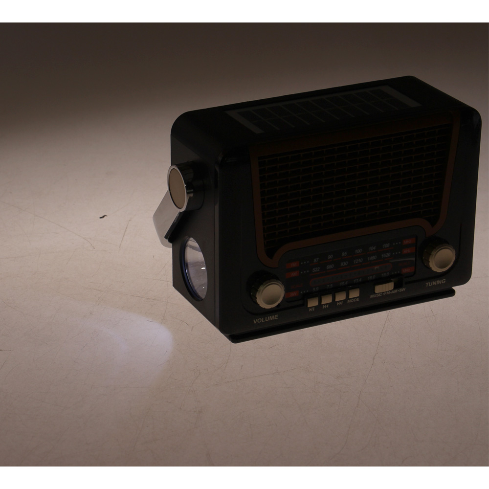 3pásmové solární rádio M-527BT hnědé - náhľad 6