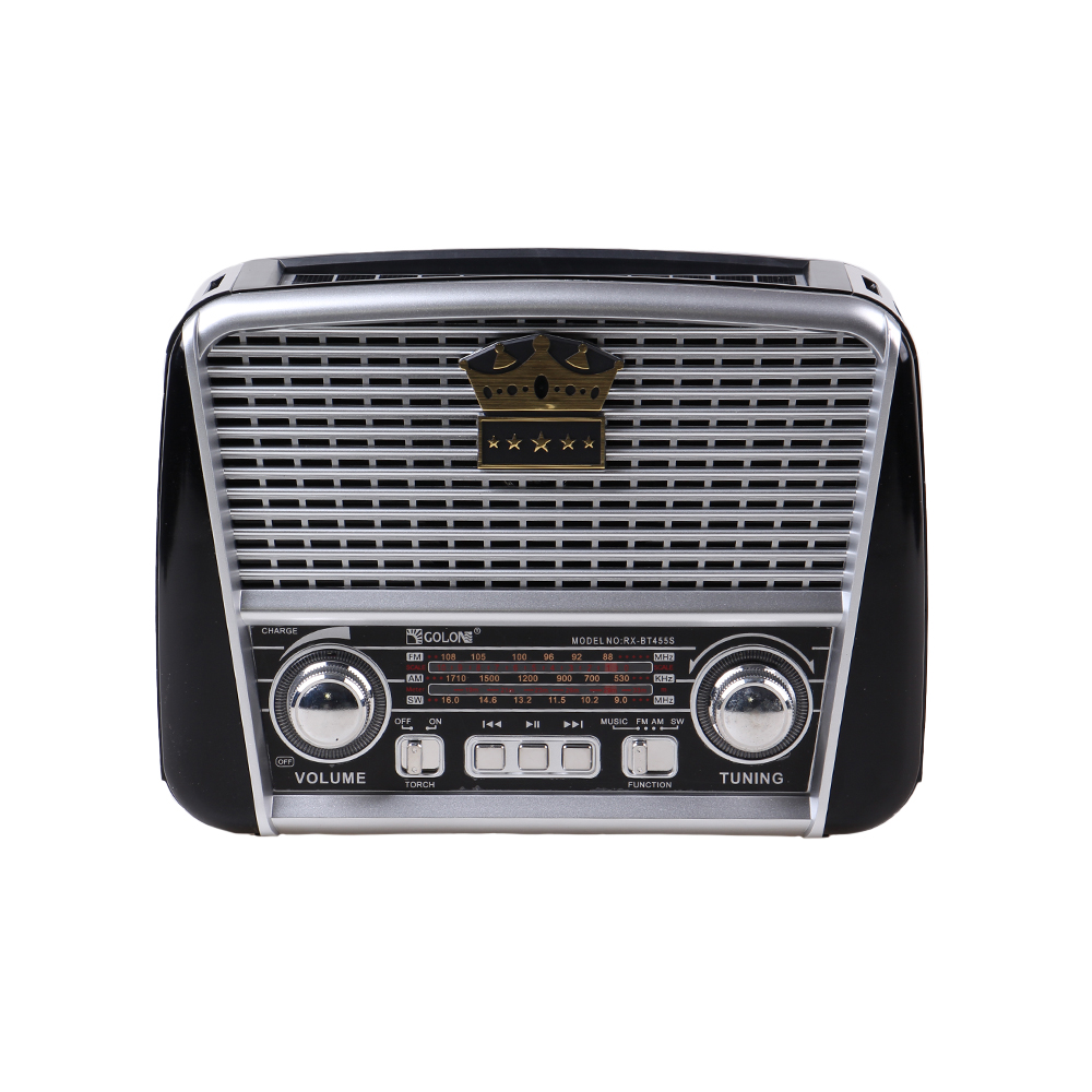 3pásmové solární rádio s Bluetooth černo-stříbrné KORUNA - náhľad 2