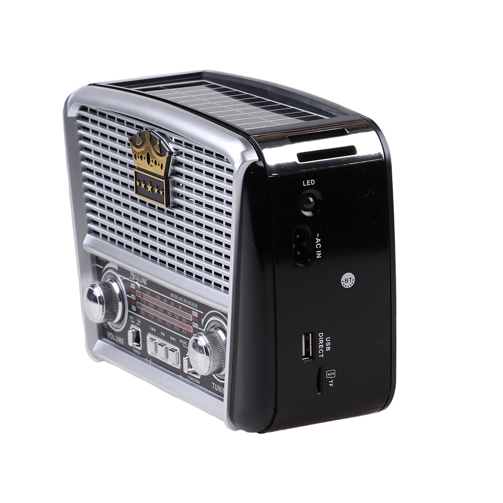 3pásmové solární rádio s Bluetooth černo-stříbrné KORUNA - náhľad 3
