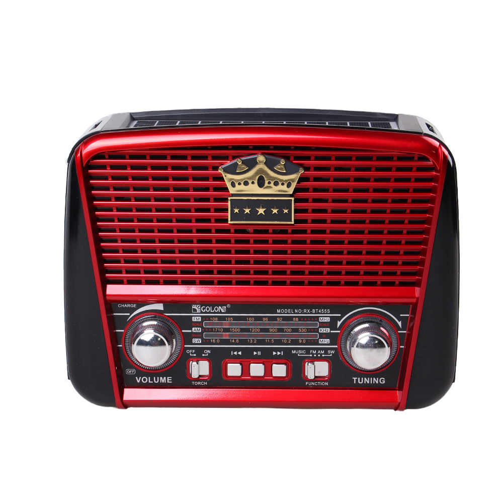 3pásmové solární rádio s Bluetooth hnědo-červené KORUNA - náhľad 2